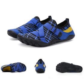 Fitness Yoga Outdoor Large Size Hiking Shoes (Option: A026 blue-46)