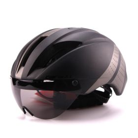 Pneumatic Bicycle Helmet For Road And Mountain (Option: Black gold-L)
