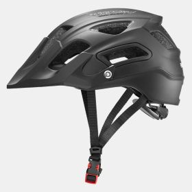 Rock Brothers Bicycle Riding Helmet Mountain Bike Helmet Integrated Helmet Men And Women Cross-Country Commuter Helmet (Option: Black-L)
