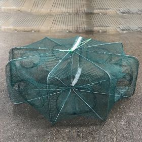 Mesh For Fishing NetTackleCage Folding Crayfish Catcher (Color: Green)