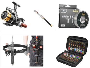 Metal Spinning Wheel Fishing Line Set (Option: 5PCS Set)