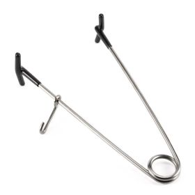 Stainless Steel Black Fish Mouth Opener Frog Taker Accessories Fishing Tackle (Color: Grey)