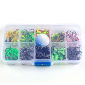 Luya Hook Luminous Color Lead Head Hook Soft Bait Set (Option: T0017)
