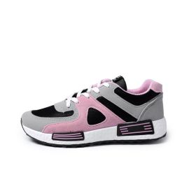 Sports Shoes Women's All-match Casual Shoes Forrest Shoes Student Breathable Board Shoes Flat Running Shoes (Option: Pink-39)