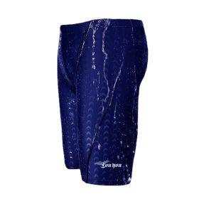 Shark Skin Five Points Men's Swimming Trunks (Option: Blue-5XL)