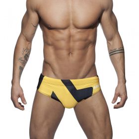 Men's Fashion Hot Spring Seaside Beach Anti Embarrassment Swimming Trunks (Option: Black-2XL)