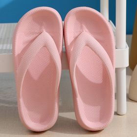 Lucyever Summer Thick Platform Flip Flops Women 2022 Clip Toe Soft Sole Slippers Woman Comfy EVA Non Slip Beach Sandals Female (Color: Pink, size: 42-43)