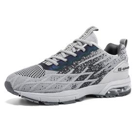 Men's Running Shoes Athletics Breathable Lightweight Racing Mesh Tennis Jogging Walking Sneakers Man Sneaker Male Zapatos Hombre (Color: Gray, size: 46)