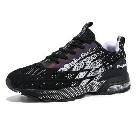Men's Running Shoes Athletics Breathable Lightweight Racing Mesh Tennis Jogging Walking Sneakers Man Sneaker Male Zapatos Hombre (Color: Black white, size: 41)