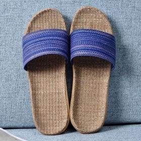 Multi Colors Summer Flax Slippers Women Men Casual Linen Slides Non-Slip Home Flip Flops Indoor Shoes Unisex Sandals Beach (Color: F, size: 35-36 (230mm))