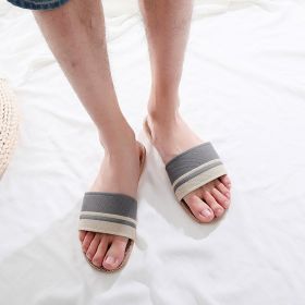 Multi Colors Summer Flax Slippers Women Men Casual Linen Slides Non-Slip Home Flip Flops Indoor Shoes Unisex Sandals Beach (Color: T, size: 35-36 (230mm))
