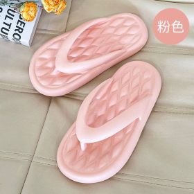 Women Flip Flops Thong Shoes Simple White Black Comfortable Slippers Summer Fashion Casual Massage Non-Slip Couple Beach Slides (Color: Pink, size: CN 38-39)