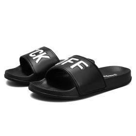 Summer Men and Women Slippers Outdoor Massage Clogs Indoor Slides Home Loafers Garden Shoes Lover Beach Sandals 46 Flip Flops (Color: black F, size: 39)