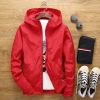 Large Size 6XL Spring And Summer New Bomber Jacket Men's Casual Solid Color Windbreaker Zipper Thin Section Hooded Men