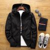 Large Size 6XL Spring And Summer New Bomber Jacket Men's Casual Solid Color Windbreaker Zipper Thin Section Hooded Men