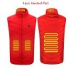 Autumn Winter Men Stand-up Collar Heated Cotton Vest Graphene Electric USB Safe Smart Constant Temperature Heating Thermal Tank