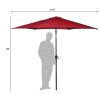10FT Patio Umbrella 6 Ribs Market Steel Tilt W/Crank Outdoor Garden