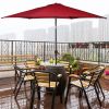 10FT Patio Umbrella 6 Ribs Market Steel Tilt W/Crank Outdoor Garden