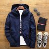 Large Size 6XL Spring And Summer New Bomber Jacket Men's Casual Solid Color Windbreaker Zipper Thin Section Hooded Men