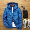 Large Size 6XL Spring And Summer New Bomber Jacket Men's Casual Solid Color Windbreaker Zipper Thin Section Hooded Men