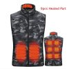 Autumn Winter Men Stand-up Collar Heated Cotton Vest Graphene Electric USB Safe Smart Constant Temperature Heating Thermal Tank