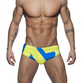 Men's Fashion Hot Spring Seaside Beach Anti Embarrassment Swimming Trunks (Option: Blue-2XL)